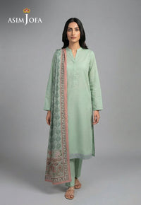 Ajso-264 Unstitched 3 Pcs Shirt Dupatta Trouser