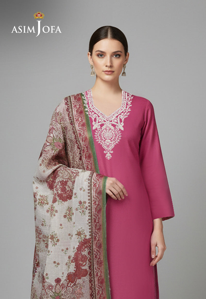 Ajso-265 Unstitched 3 Pcs Shirt Dupatta Trouser