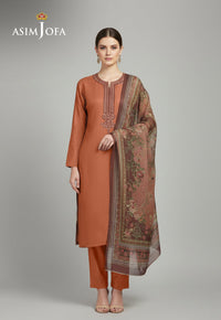 Ajso-273 Unstitched 3 Pcs Shirt Dupatta Trouser