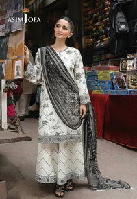 Ajso-293 Unstitched 3 Pcs Shirt Dupatta Trouser