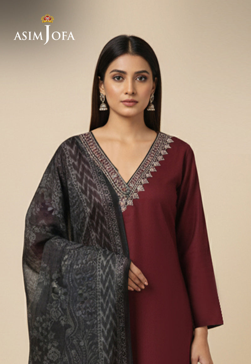 AJUEV-11 EMBROIDERED AYUDIA ZARI NET UNSTITCHED 3 PCS
