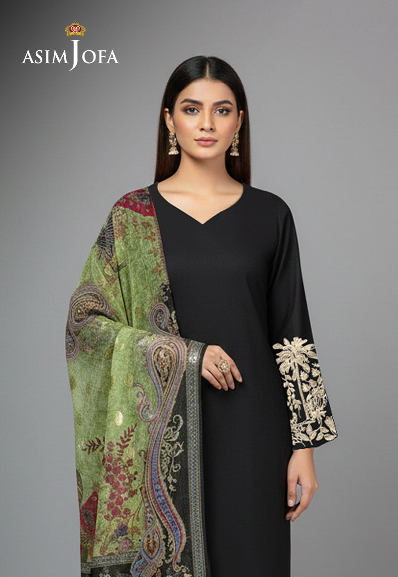 AJSO-322 Unstitched 3 Pcs Shirt Dupatta Trouser