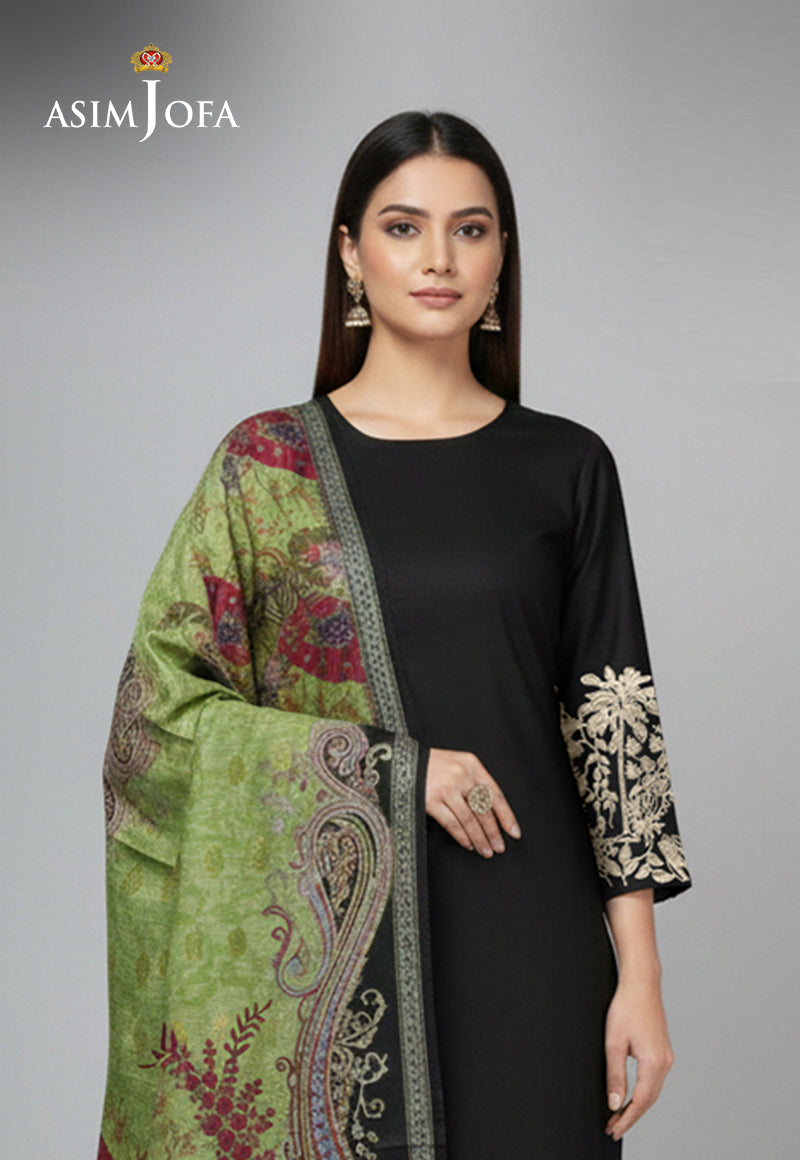 AJSO-323 Unstitched 3 Pcs Shirt Dupatta Trouser