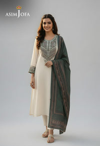 AJSO-333 Unstitched 3 Pcs Shirt Dupatta Trouser