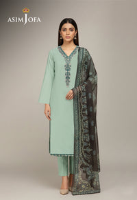 AJSO-346 Unstitched 3 Pcs Shirt Dupatta Trouser