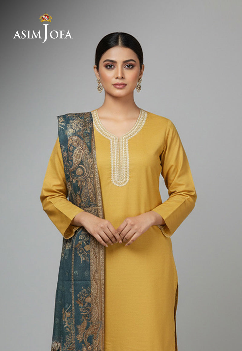 AJMUB-03 Embroidered Cambric Unstitched 3 Pcs
