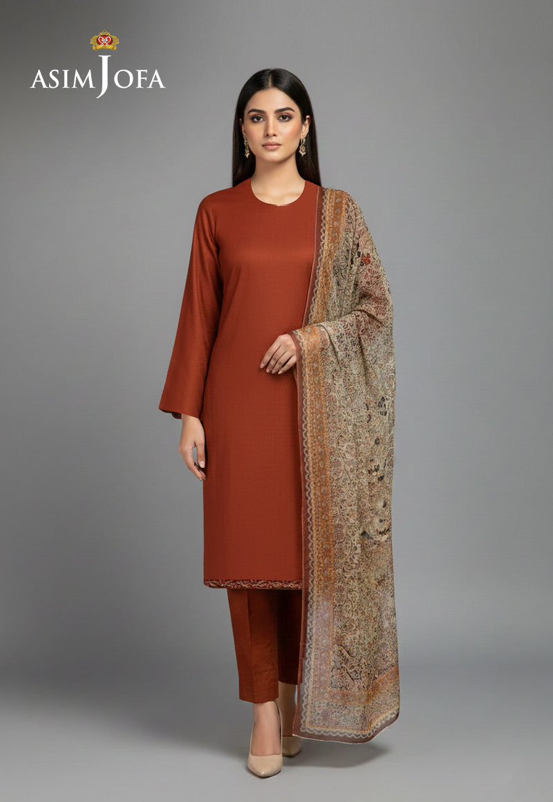 Ajso-404 Unstitched 2 Pcs Shirt Dupatta