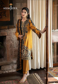 Ajso-56 Unstitched 3 Pcs Shirt Dupatta Trouser