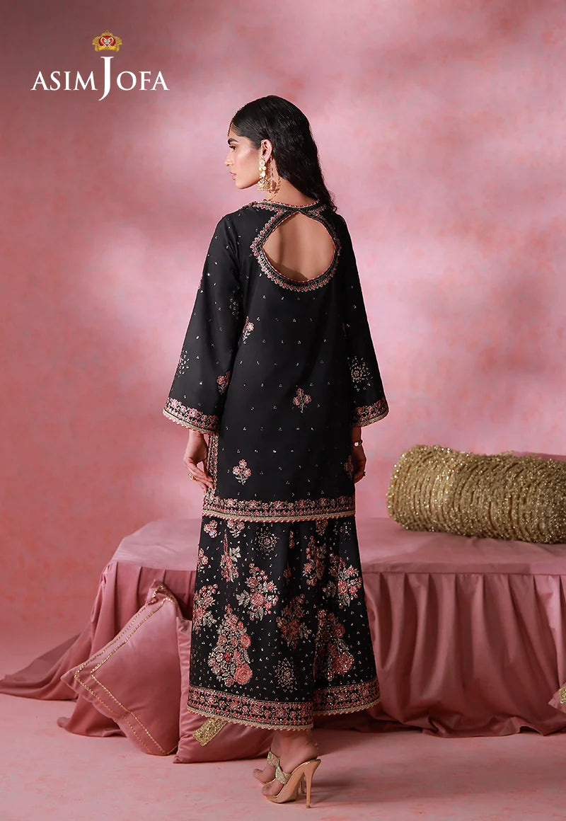 AJULFID-07 Embroidered Silk Stitched 2 Pcs