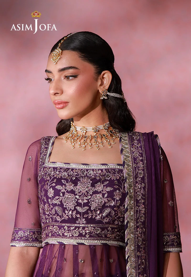 Ajulfi-09 Embroidered Net Unstitched 2 Pcs