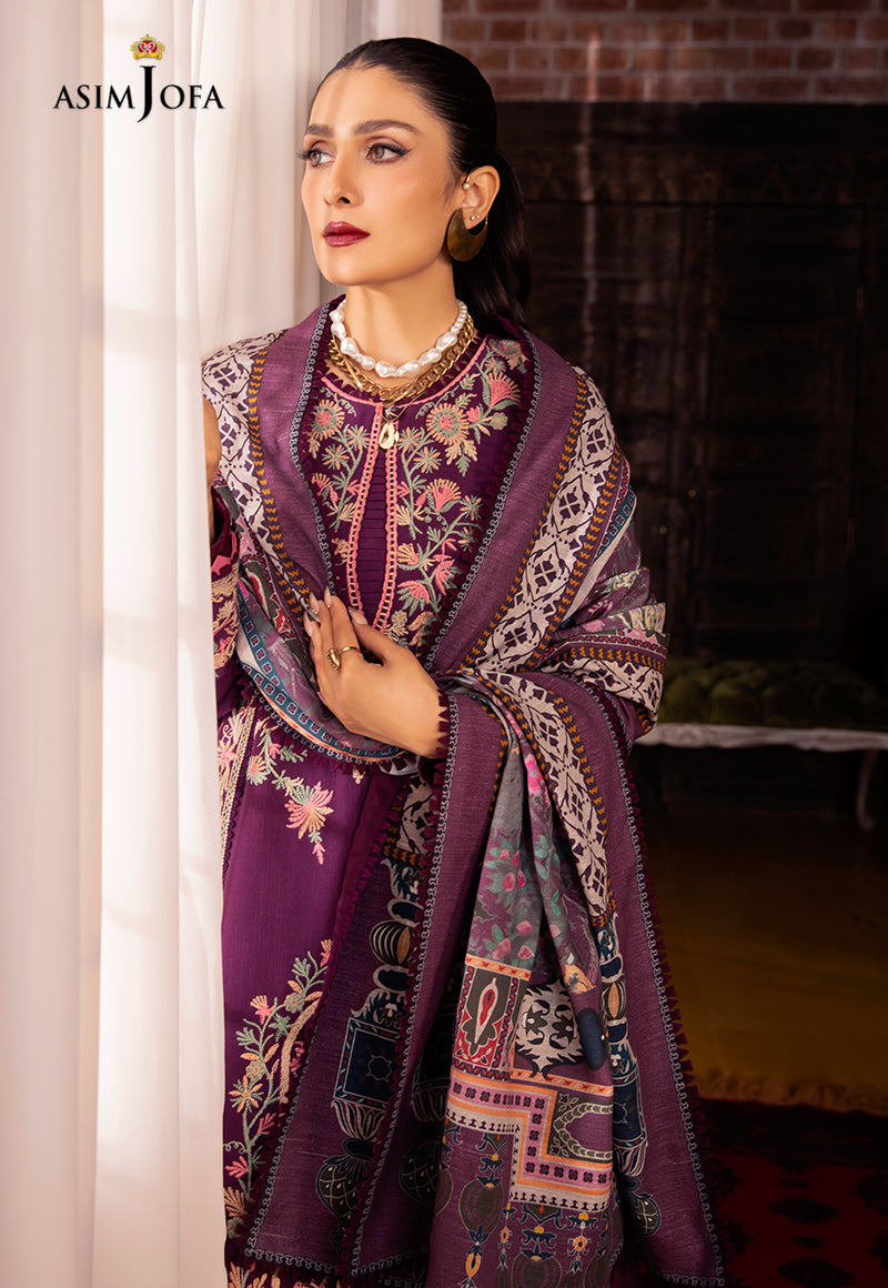 AJW-12 EMBROIDERED KHADDAR 3 PCS