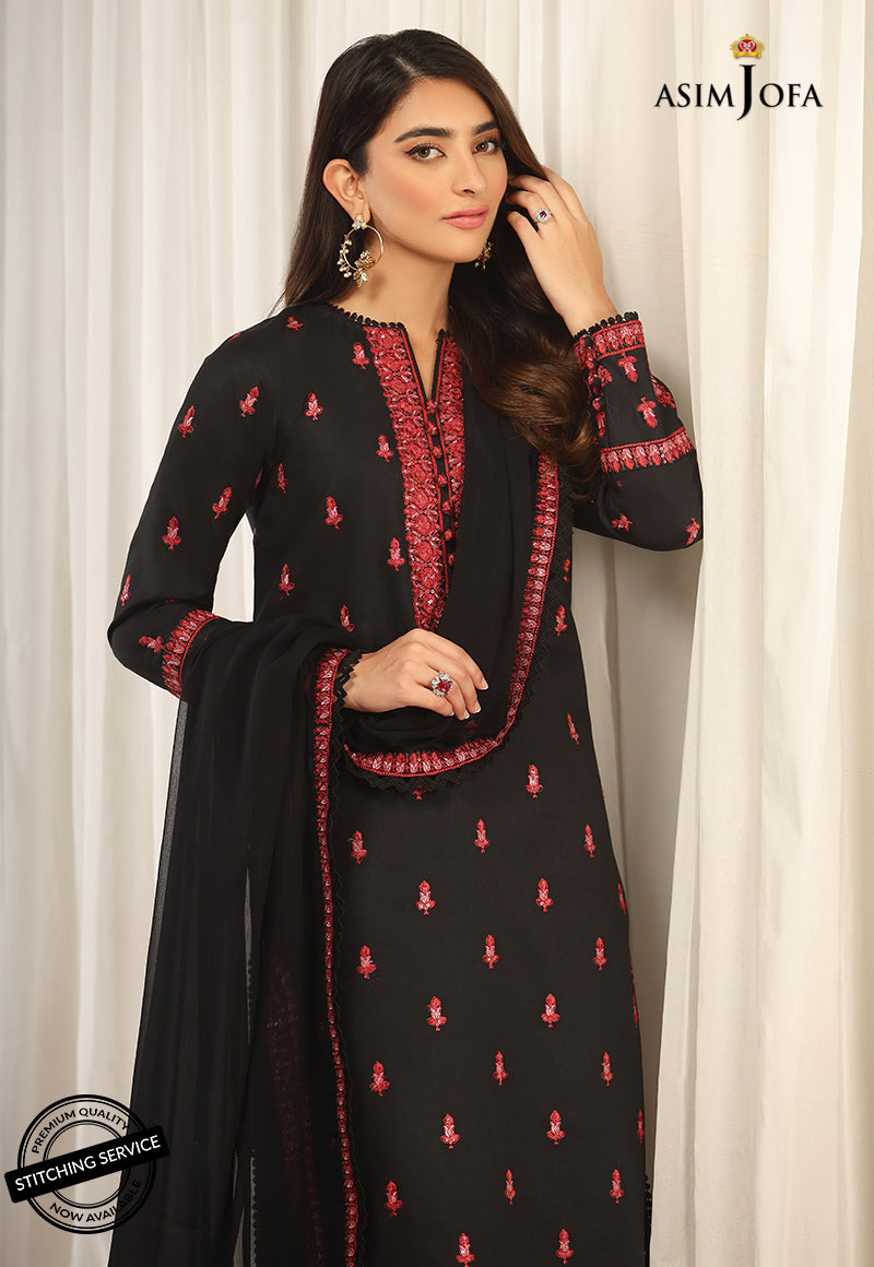 AJWE-01 EMBROIDERED CAMBRIC 3 PCS