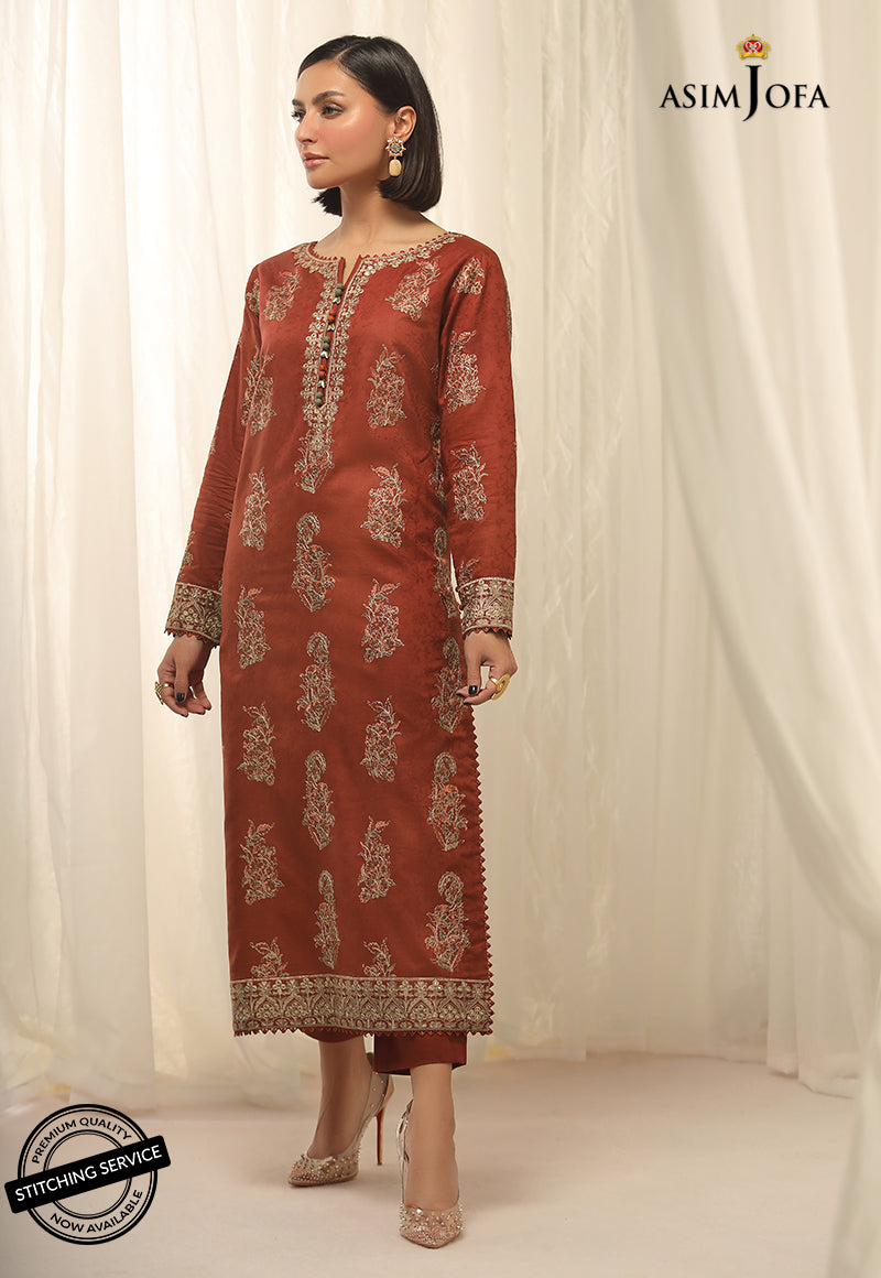 AJWE-16 EMBROIDERED SELF-JACQUARD 2 PCS