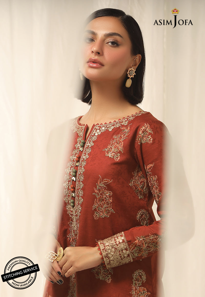 AJWE-16 EMBROIDERED SELF-JACQUARD 2 PCS
