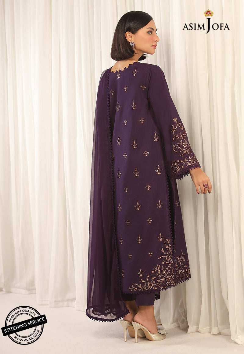 AJWE-17 EMBROIDERED CAMBRIC 3 PCS