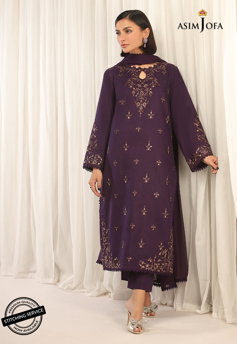 AJWE-17 EMBROIDERED CAMBRIC 3 PCS