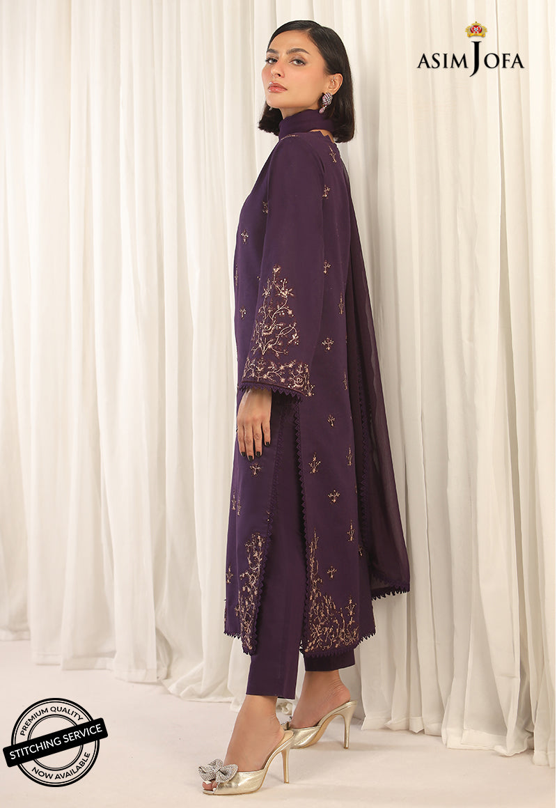 AJWE-17 EMBROIDERED CAMBRIC 3 PCS