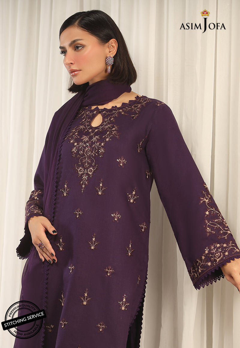 AJWE-17 EMBROIDERED CAMBRIC 3 PCS