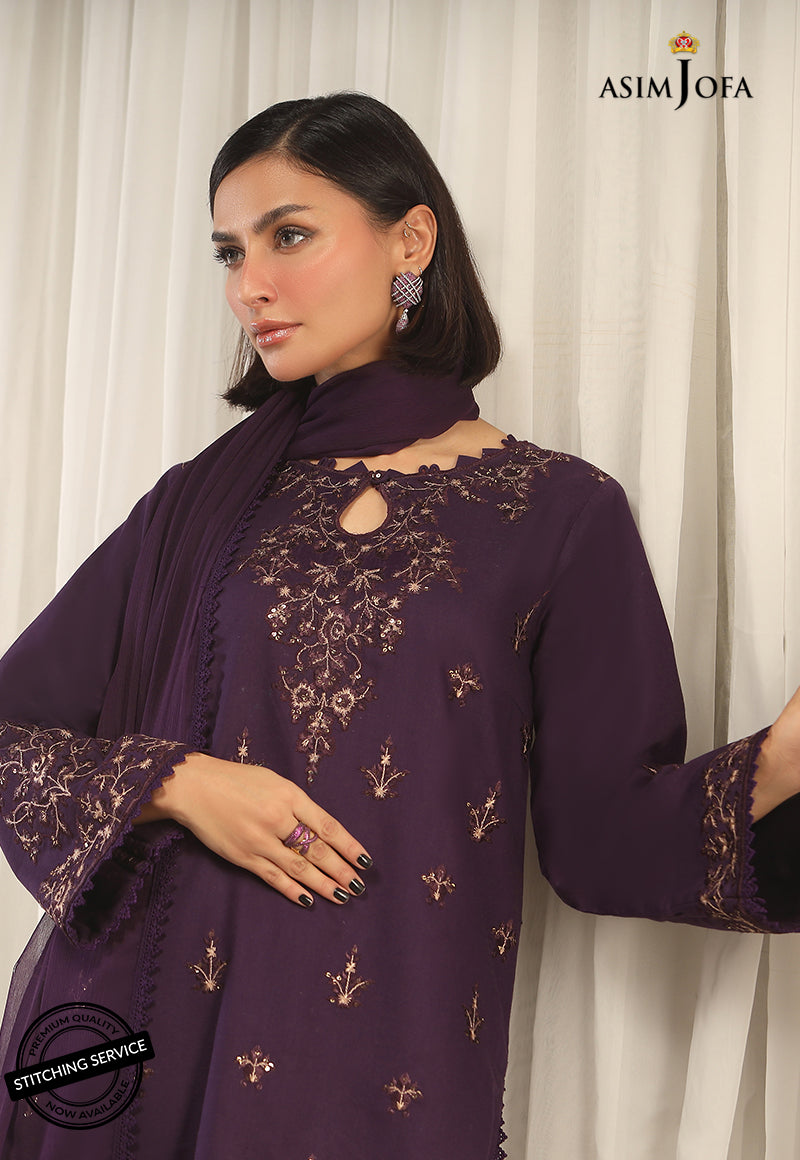 AJWE-17 EMBROIDERED CAMBRIC 3 PCS