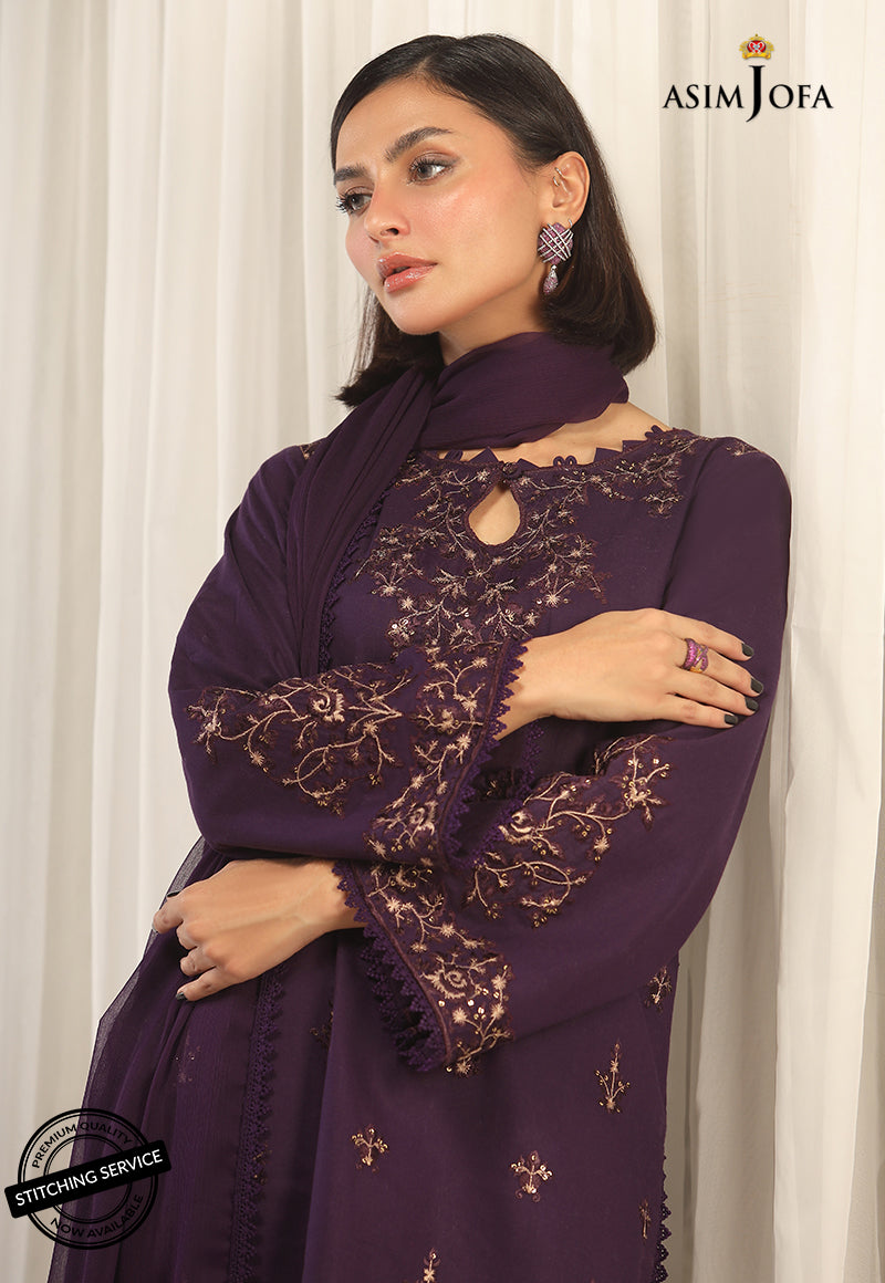 AJWE-17 EMBROIDERED CAMBRIC 3 PCS