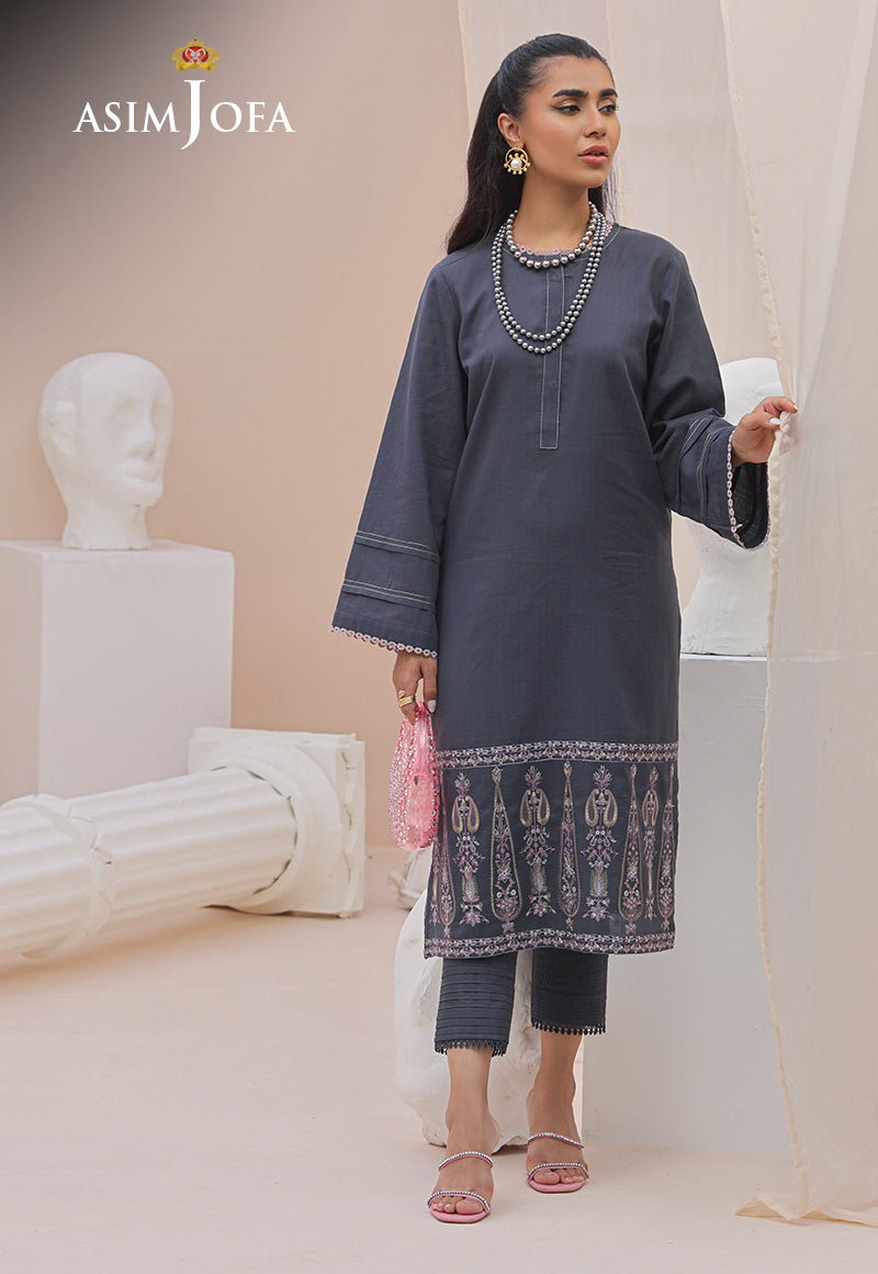 AJPB-65 EMBROIDERED RAW SILK 1PC