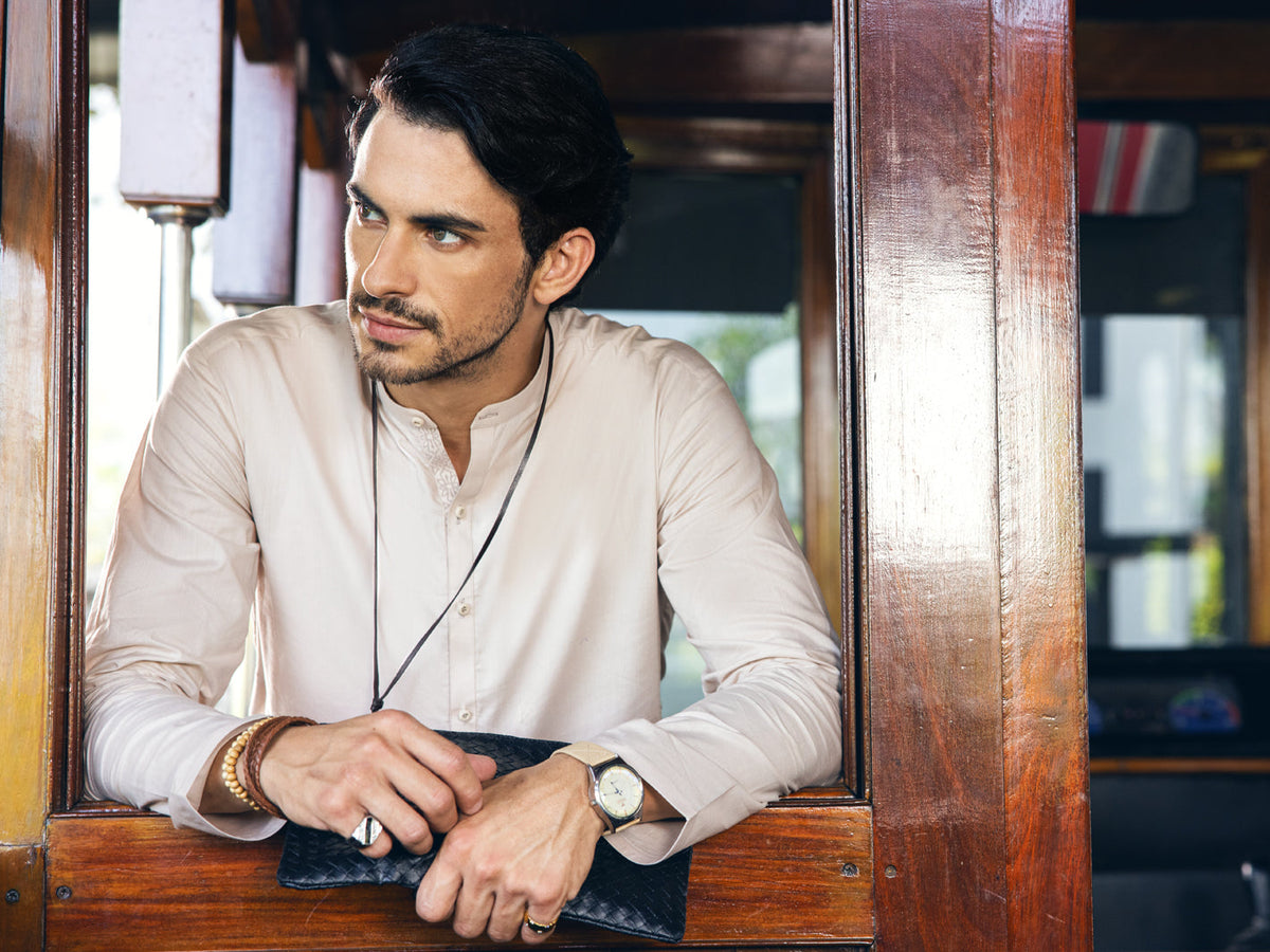 Cream Cotton Kurta - AL-K-1139A