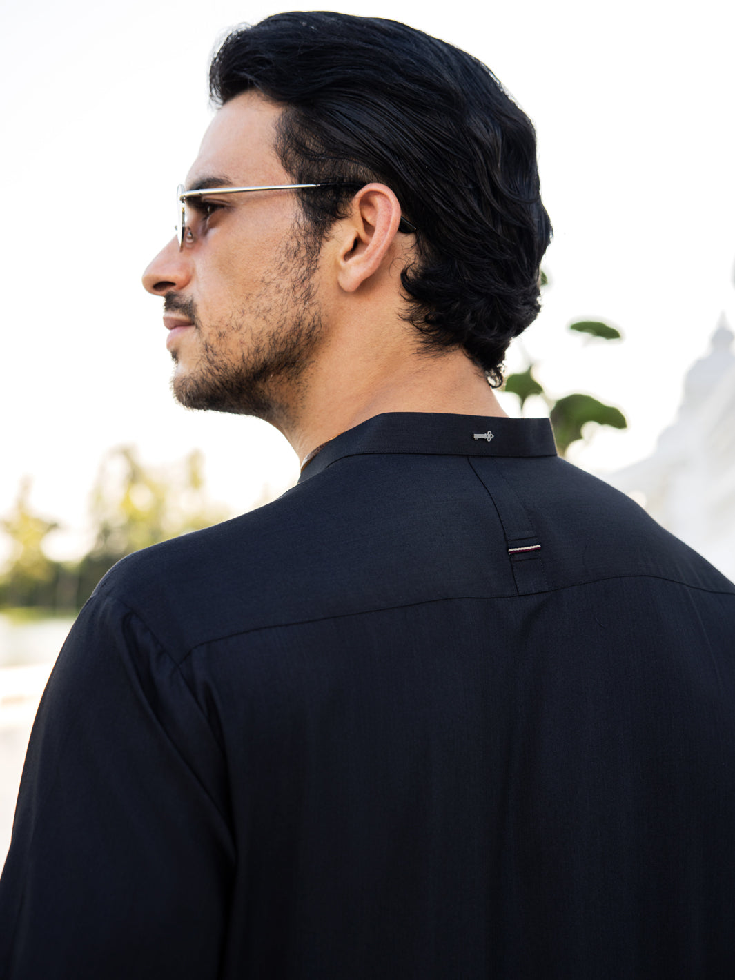 Black Blended Kurta - AL-K-1148C