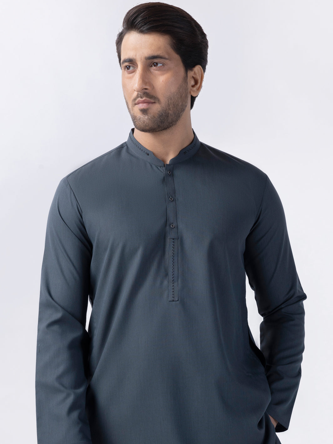 Green Blended Kurta - AL-K-1163
