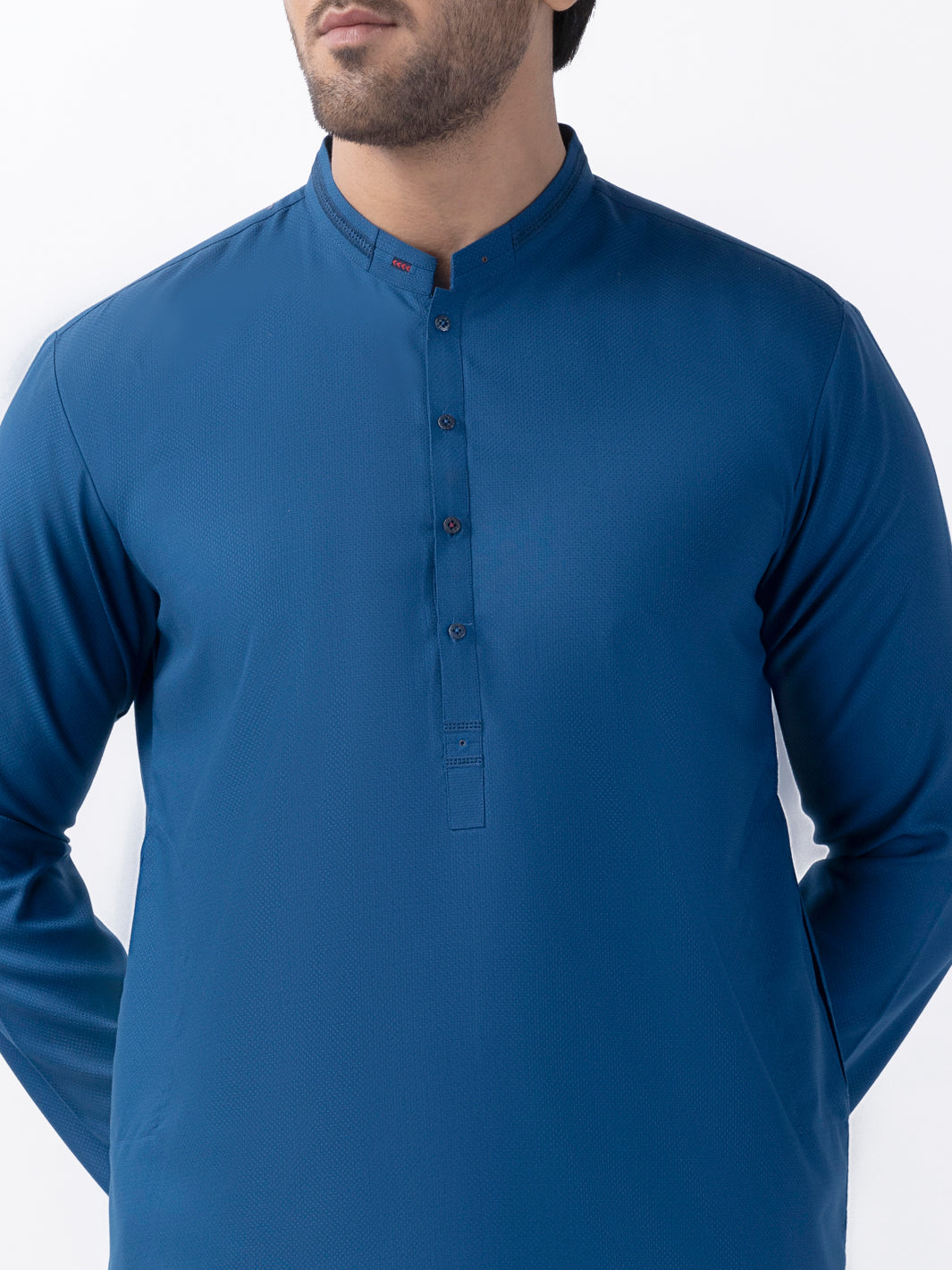 Blue Blended Kurta - AL-K-1166