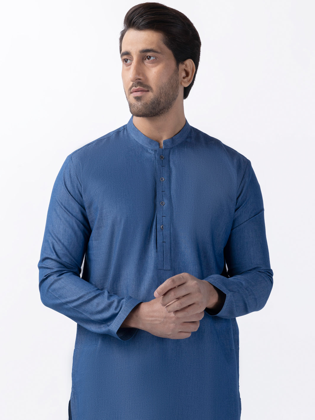 Blue Blended Kurta - AL-K-1173