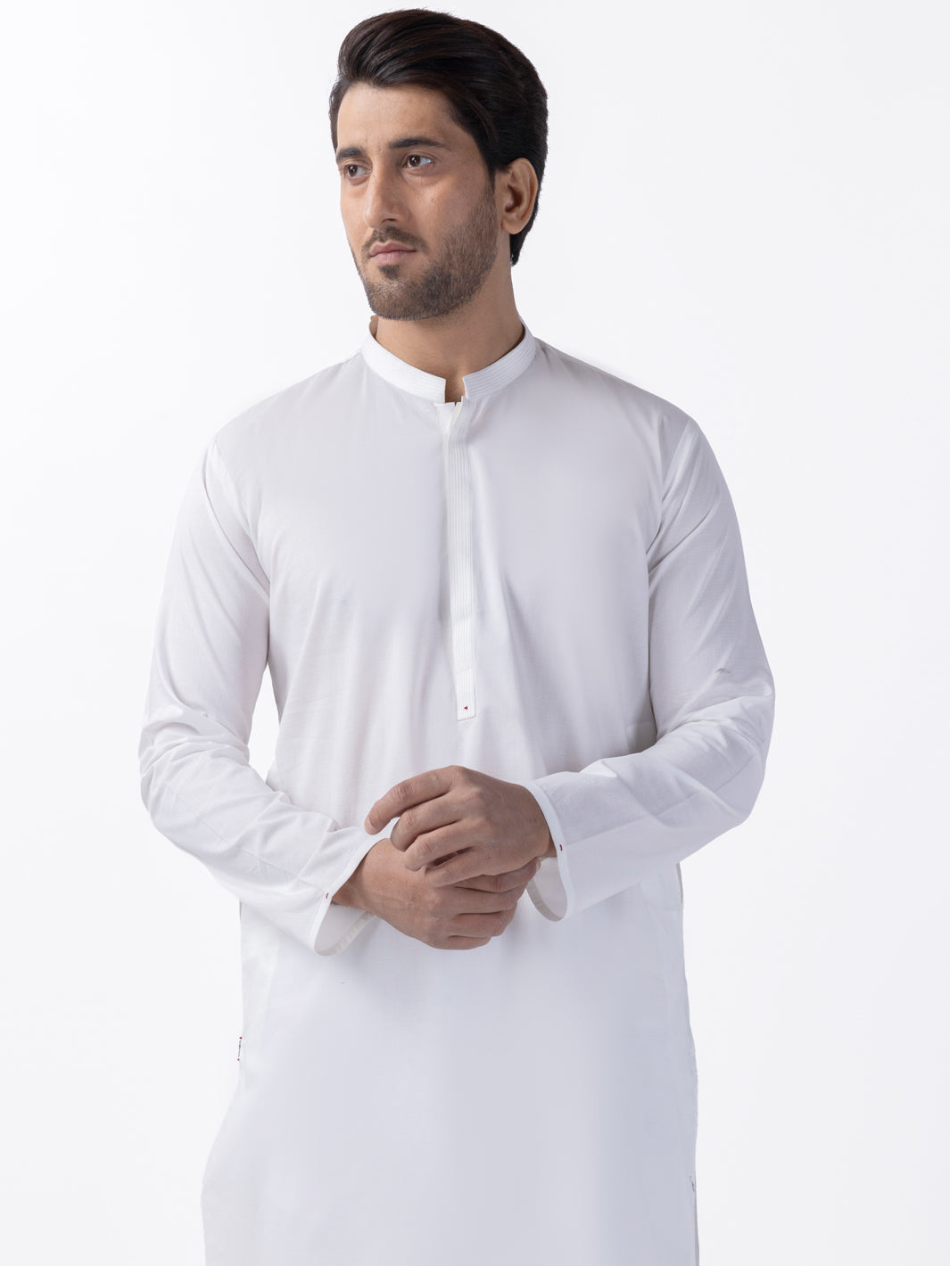 White Blended Kurta - AL-K-1194A