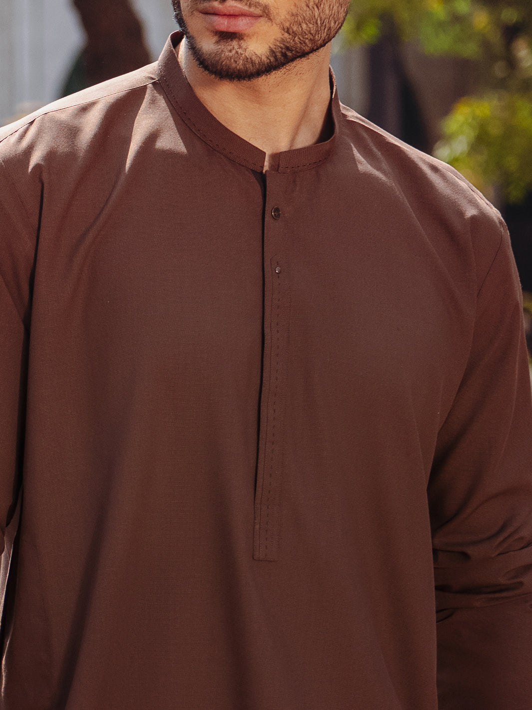 Brown Blended Kurta - AL-K-1257