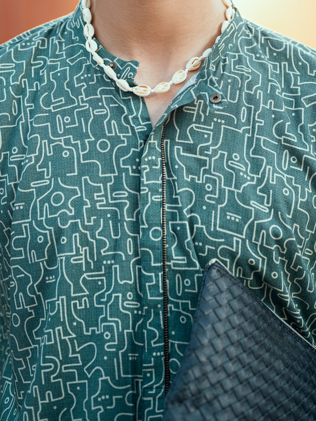 Green Cotton Plain Kurta - AL-K-1191