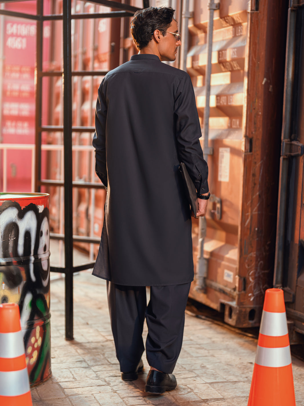 Grey Kameez Shalwar - AL-KS-3287