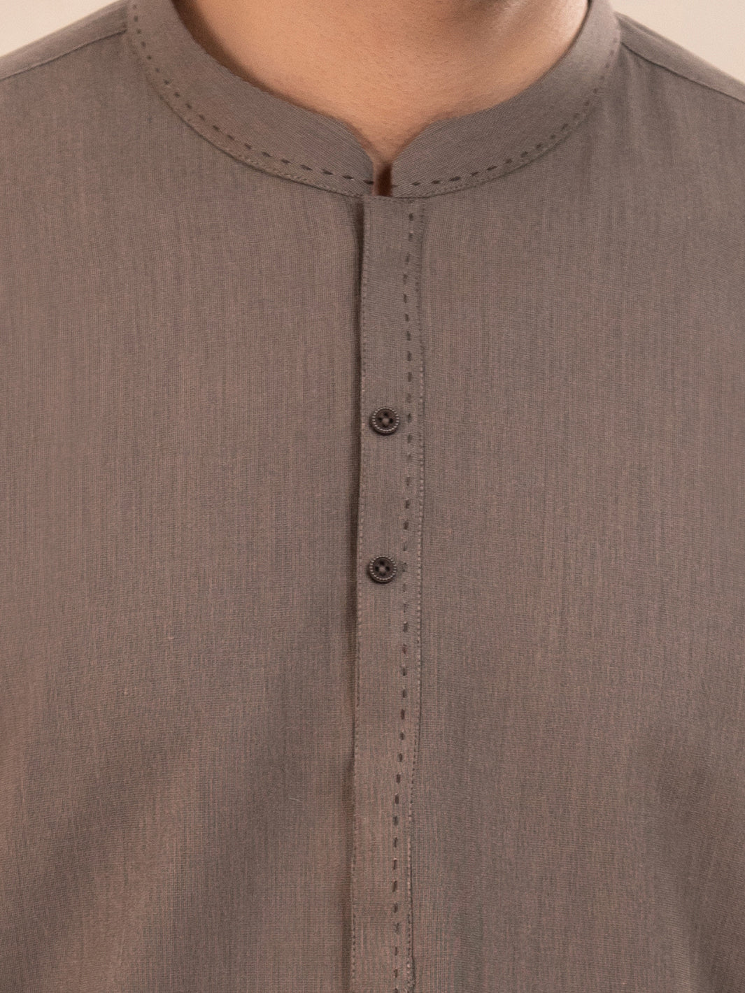 Light Brown Cut & Sew Kameez Shalwar - AL-KS-3299