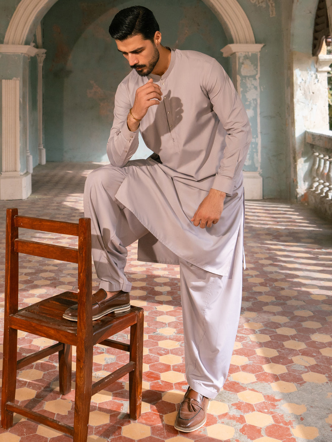 Light Purple Kameez Shalwar - AL-KS-3384
