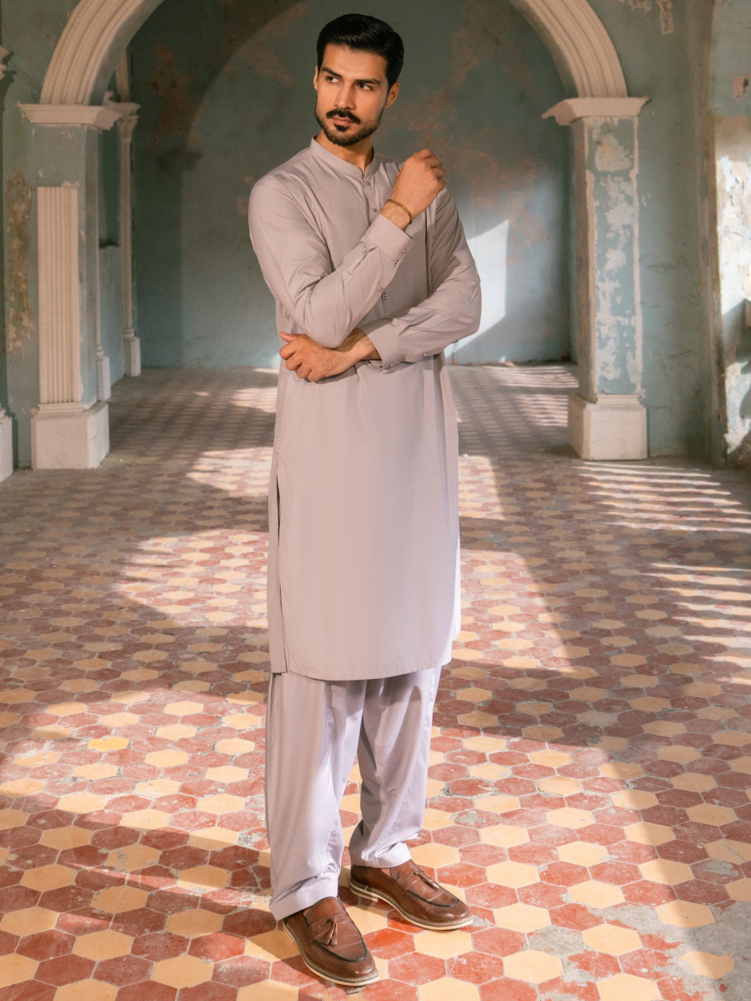 Light Purple Kameez Shalwar - AL-KS-3384