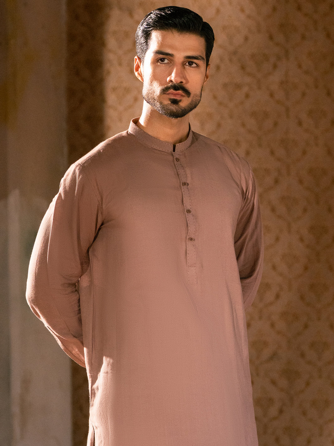 Brown Kameez Shalwar - AL-KS-3397