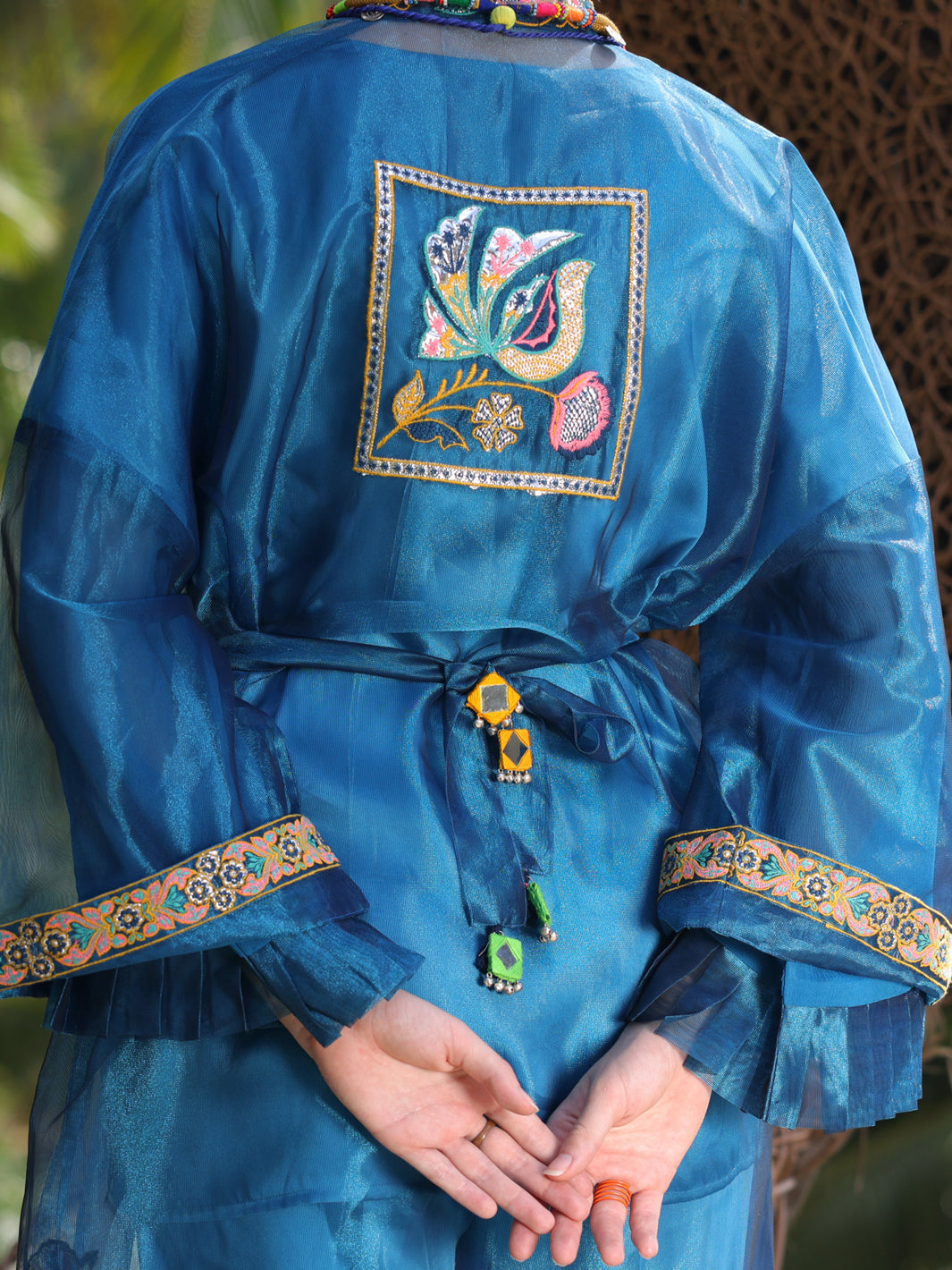 Blue Shimmer Net Tunic - AL-LK-964