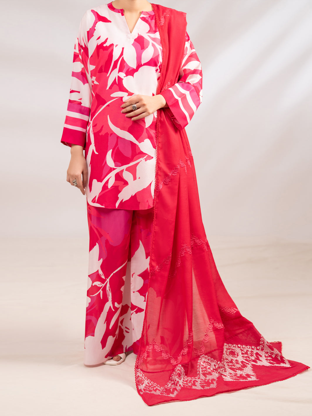 Pink Silk Lawn 2Pc Stitched - ALP-2PS-LKS-2340