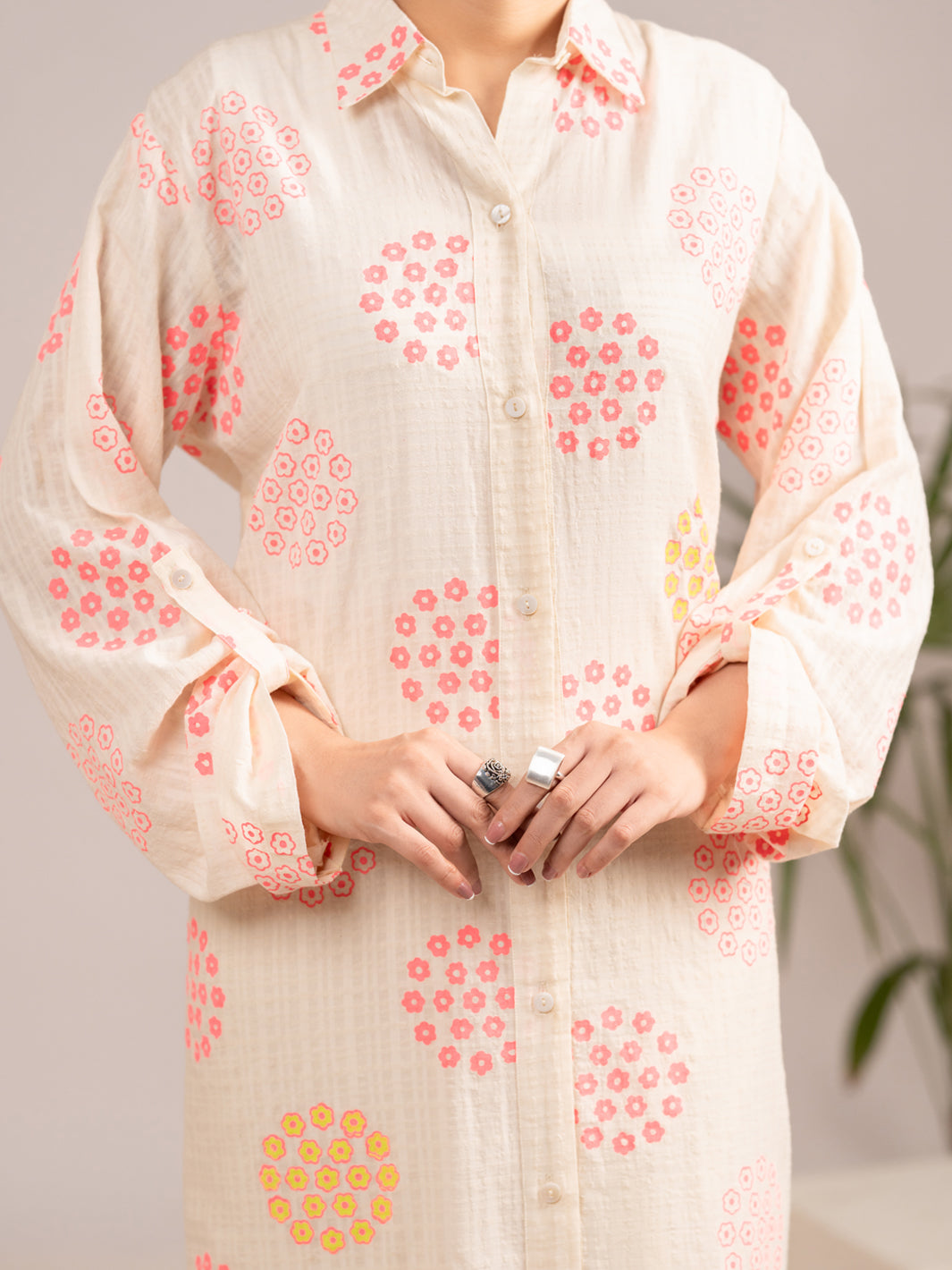 Off White Crosshatch 2Pc Stitched - AL-2PS-LKS-1146