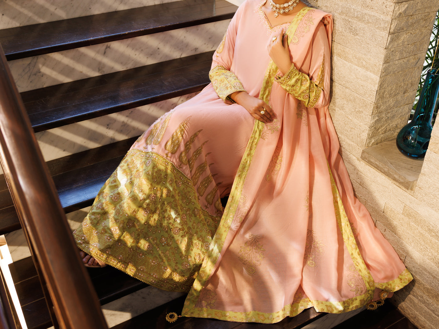 Pink Viscose Sheesha Silk Formal Stitched 3Pc- AL-3PS-LS-624