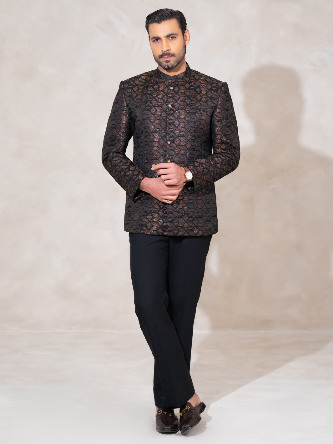 Black Formal Prince Coat - AL-PCS-082