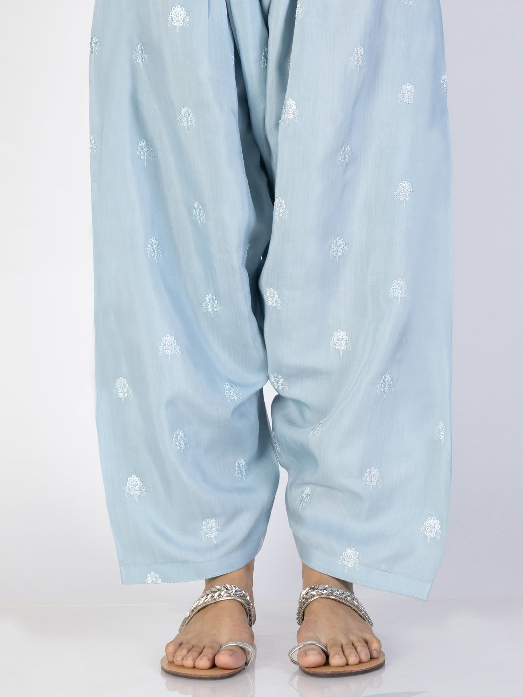 Ice Blue Viscose Trousers - AL-T-700