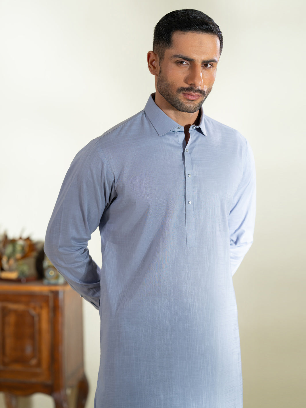 Purple Cotton Kameez Shalwar - ALWA-KS-574