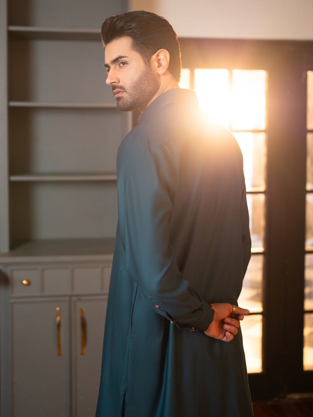 Teal Cut & Sew Kameez Shalwar - ALWA-KS-635