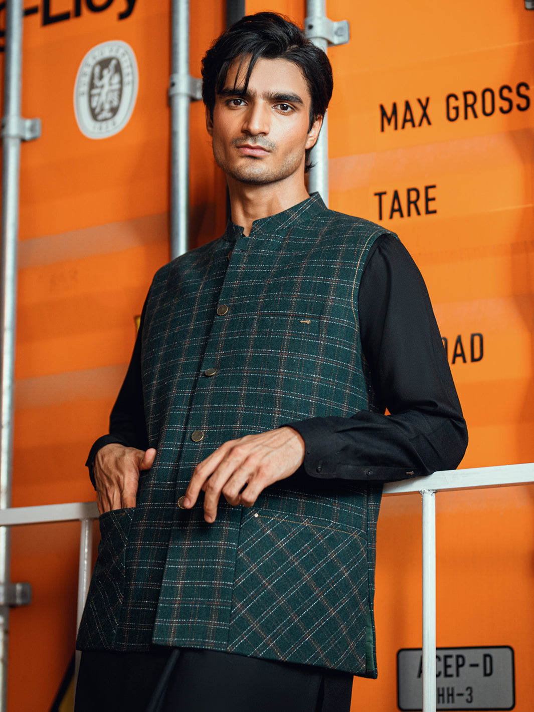 Dark Green Waistcoat - AL-WC-598B