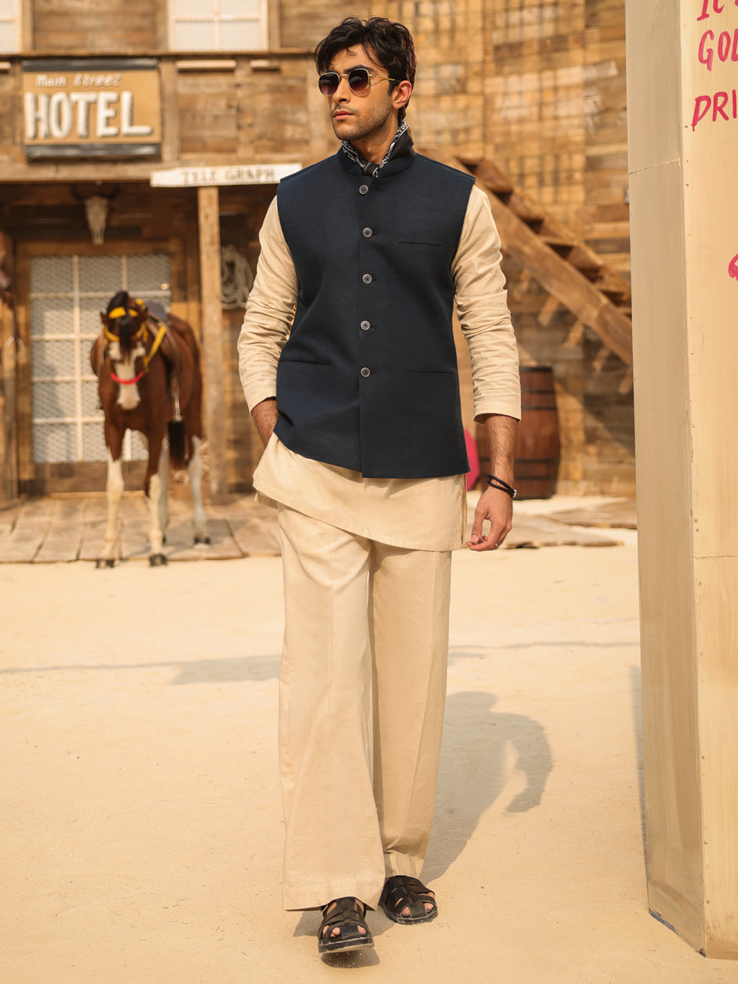 Navy Blue Waistcoat - AL-WC-632