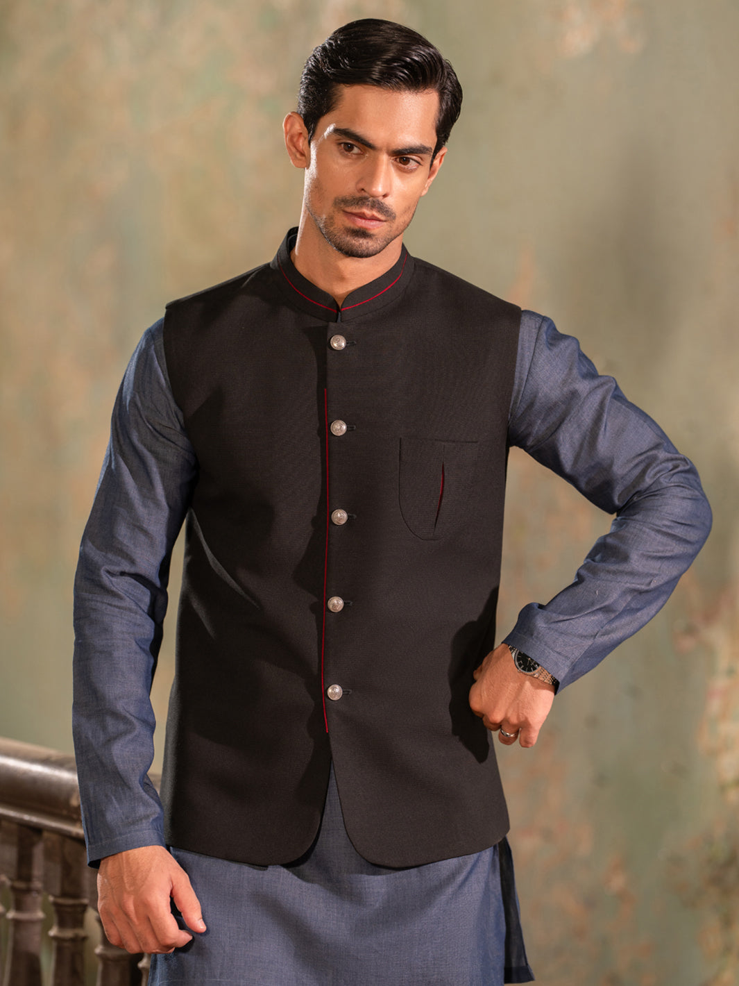 Black Waistcoat - AL-WC-643