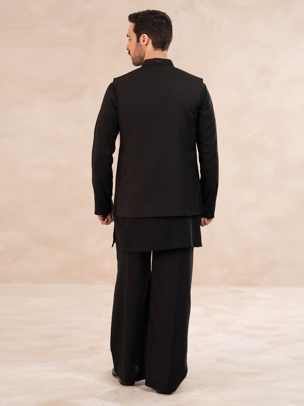 Black Plain Waistcoat - ALET-WC-1001-R3